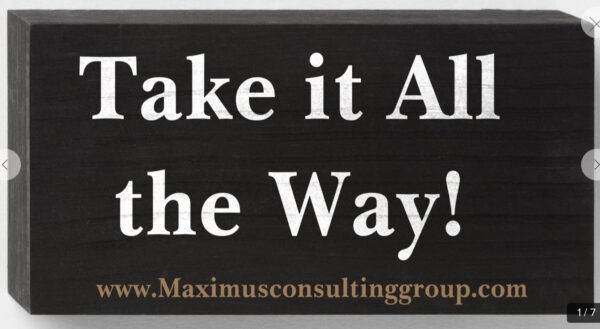 Take it All the Way-black woodbox art - MCG
